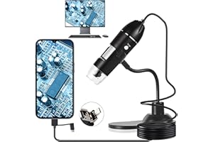 OJOYME Wireless Digital Microscope, Skybasic 50X-1000X Magnification WiFi Portable Handheld Microscopes with Adjustable Stand HD USB Microscope Camera Compatible with iPhone Android iPad Windows Mac Computer