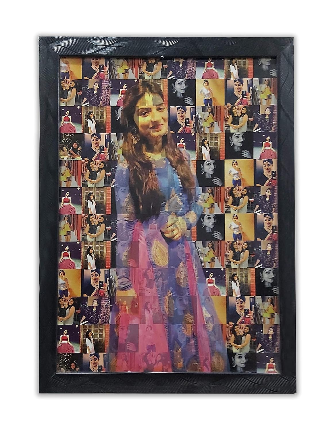 Chitransh Mosaic Personalised Photo Frame 14 X 20 Inch Multicolour Amazon In Home Kitchen