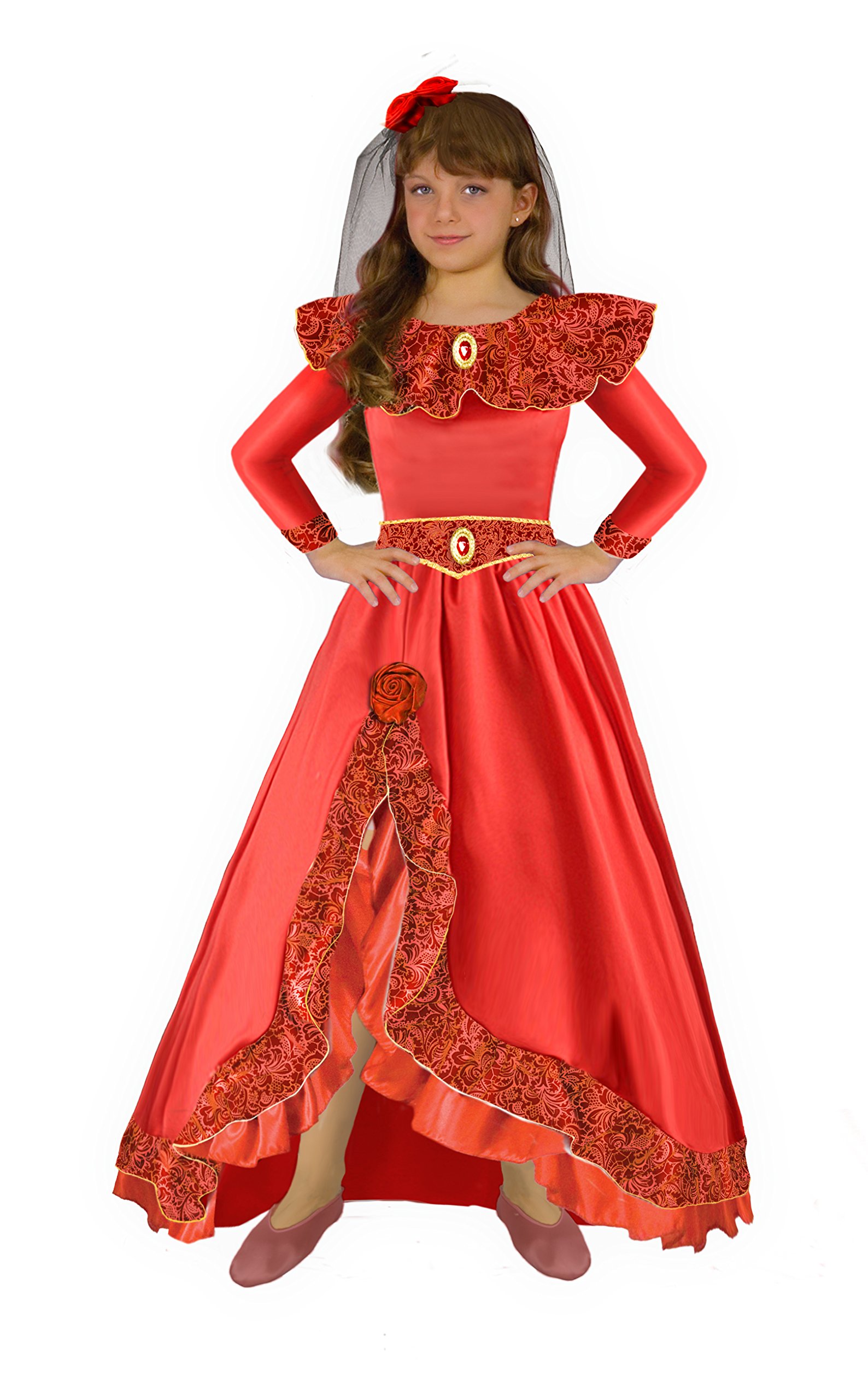 Ciao 18383.4-6 Princess Of Spain Costume Red 4-6 Years