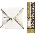 CoffeeSock 'The Original' Reusable Organic Cotton Coffee Filters - Made to fit Percolator Makers (2 Filters) - Made in the USA - Ultra-Durable 1 Year Filter Set - Eco-Friendly Compostable Cloth