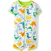 The Children's Place baby-boys And Toddler Short Sleeve Zip-front One Piece Footless Pajama Snug Fit 100% Cotton