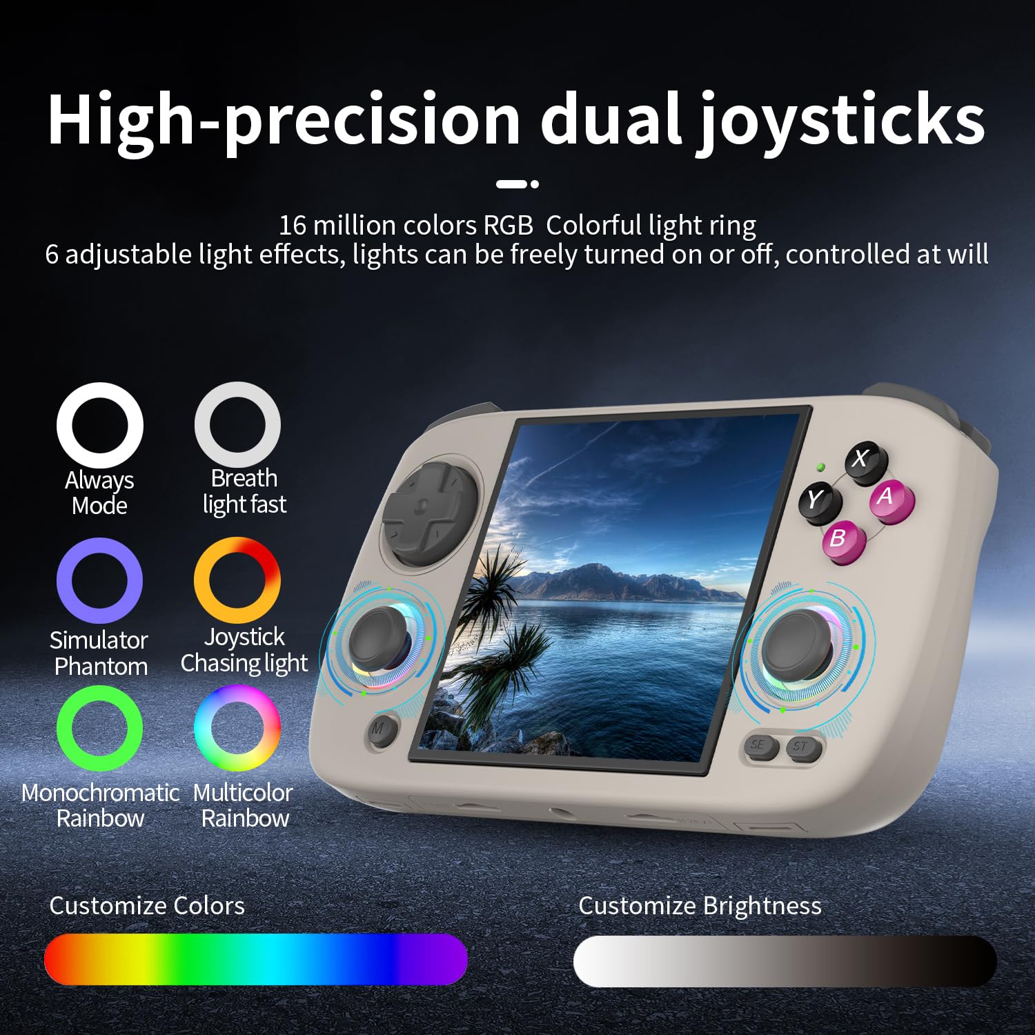 RG CubeXX Retro Handheld Game Console , 3.95 Inch IPS Screen Linux System Built-in 64G TF Card 5056 Games Support TV Output 5G WiFi Bluetooth 4.2 (Gray)