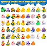 JOYIN 60 Pcs Rubber Ducks Assorted Mini Bath Toys Mesh Carry Bag view 2