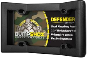 BumpShox - Defender Edition Front Bumper Guard & Front Bumper Protection License Plate Frame