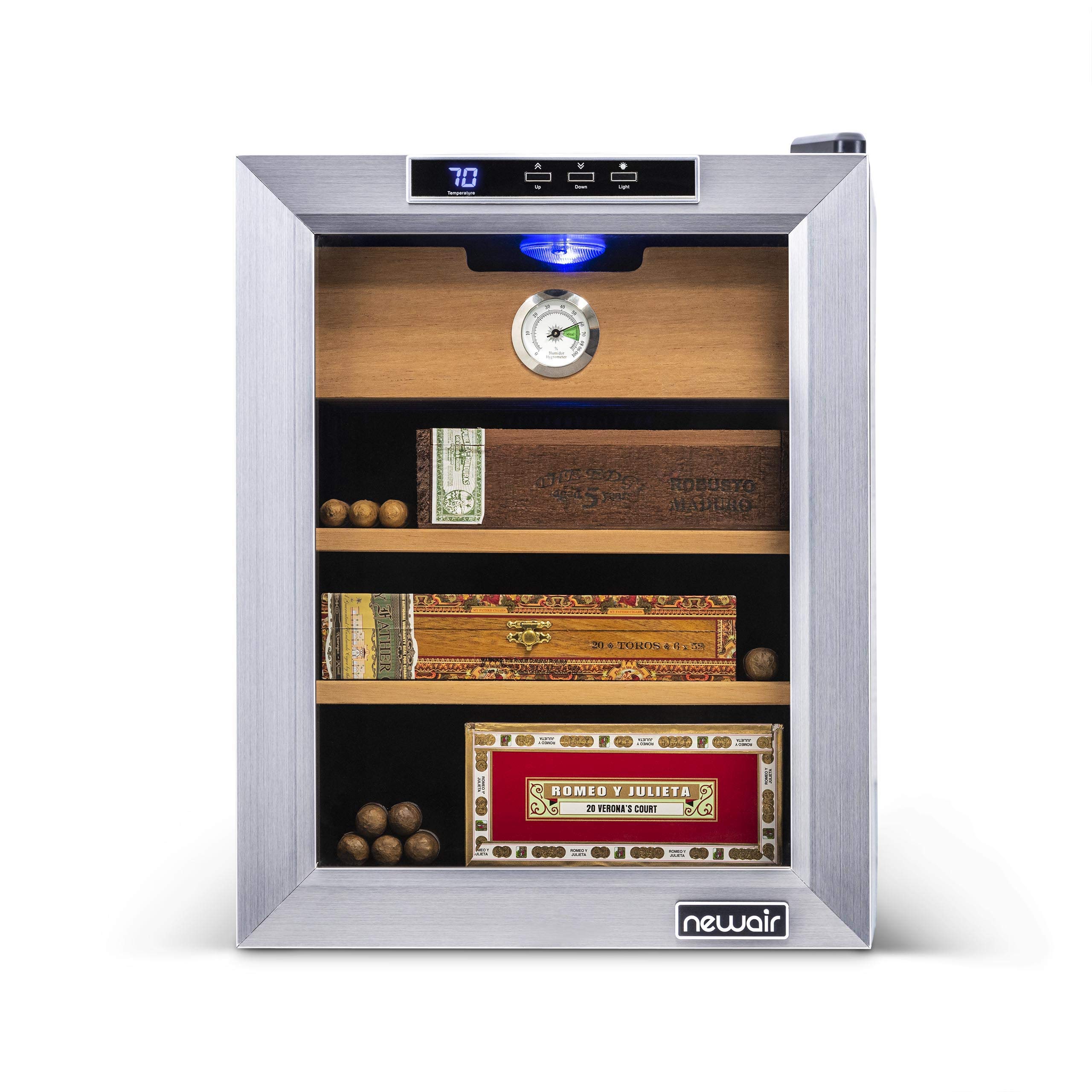 NewAir Cigar Humidor with 250 Cigar Capacity, Digital Cooler Includes