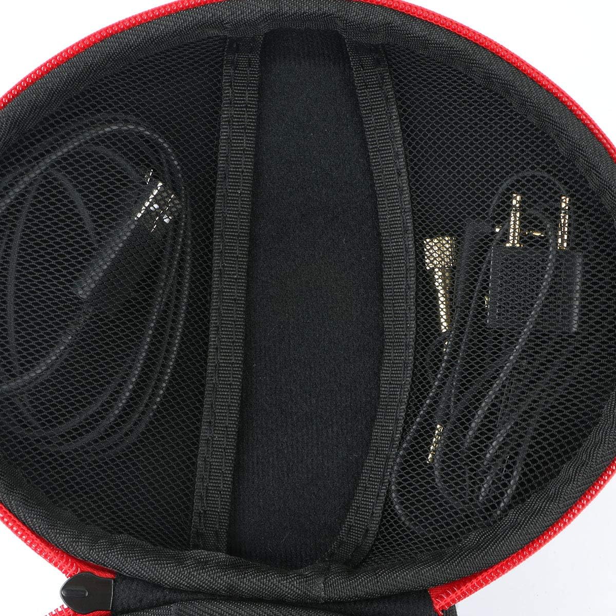 Khanka Headphone Case for OneOdio Over Ear Headphones Closed Back Studio DJ Headphones Bluetooth Headset, Case Only (Red zipper) - Image 3