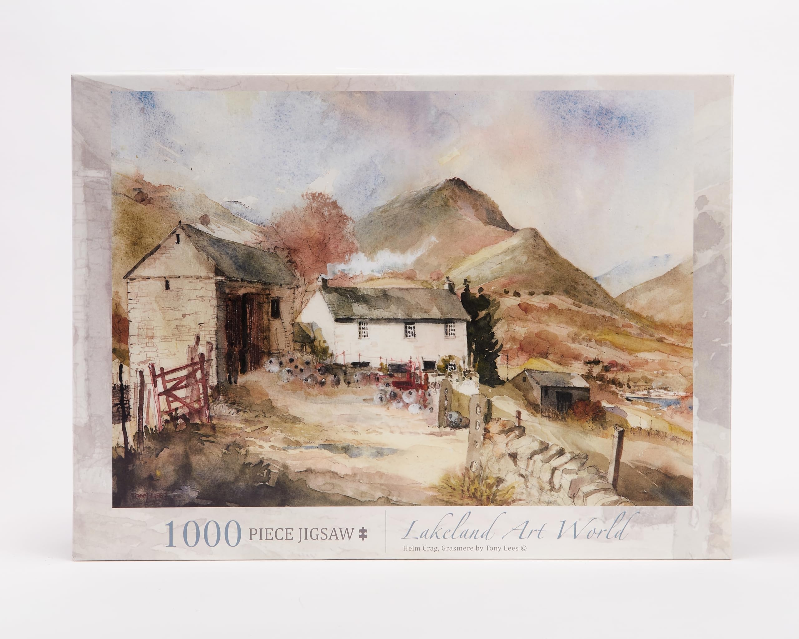 Lakeland Art World 1000 Piece Jigsaw Puzzles for Adults, Lake District, Helm Crag & Lakes, Featuring Beautiful Watercolor Artwork, Measuring 68.5 x 49cm, for a Stunning Landscape Experience