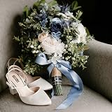 YAAVAAW Baby Blue Satin Ribbon 22m x 50mm Gift Wedding Car Decor view 3