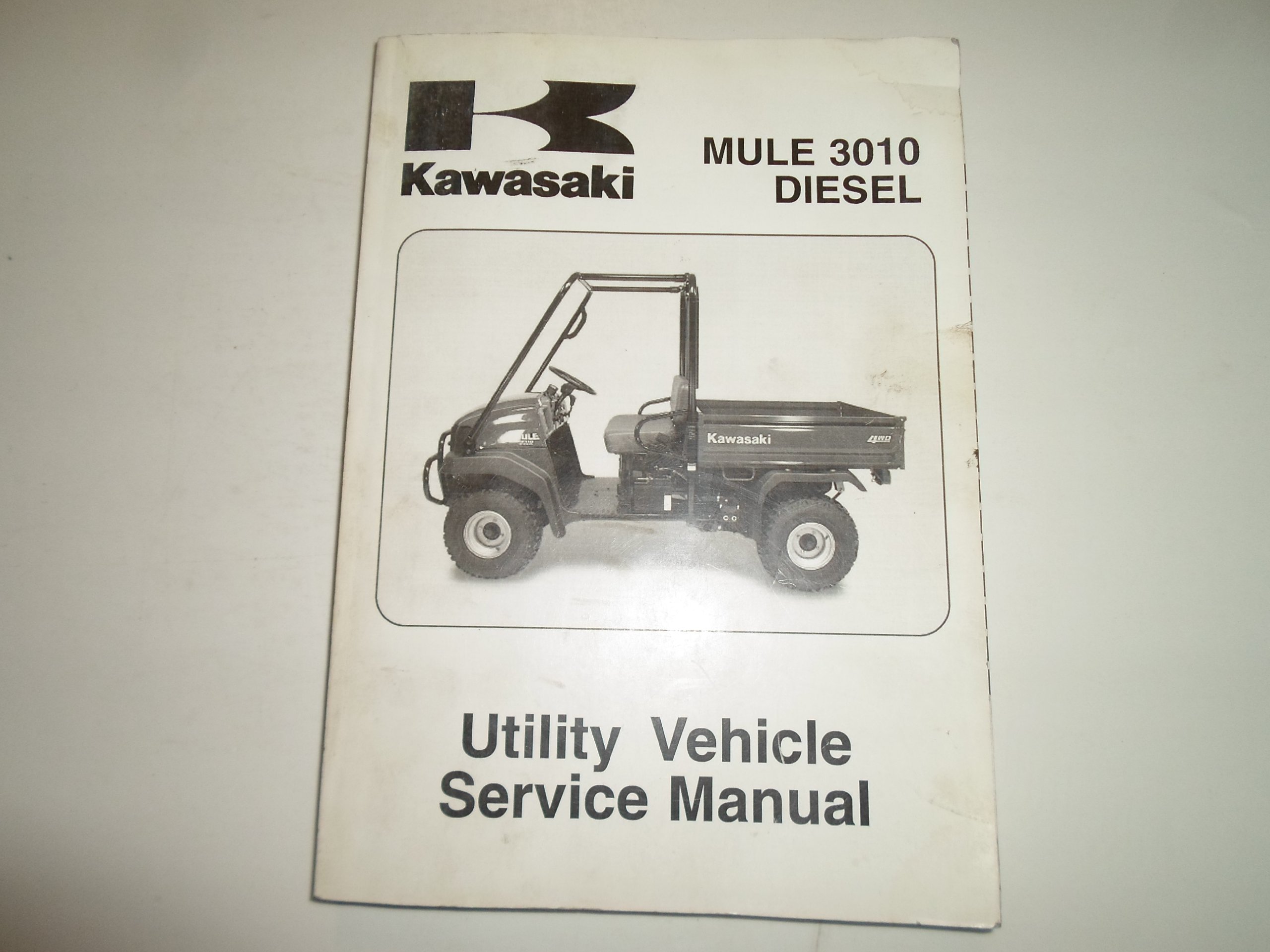 2003-2006 Kawasaki Mule 3010 Diesel Utility Vehicle Service Manual WATER  DAMAGED Paperback – 2003