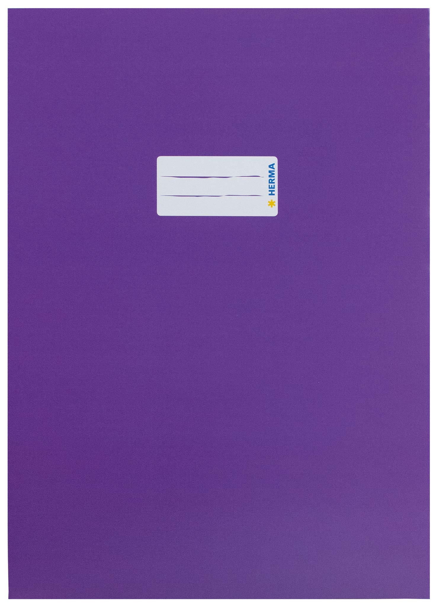 HERMA 19756 Notebook Covers A4 Cardboard Purple Pack of 10 Notebook Covers with Labelling Field Made of Sturdy and Extra Strong Paper, Notebook Cover Set for School Notebooks, Coloured — image 1