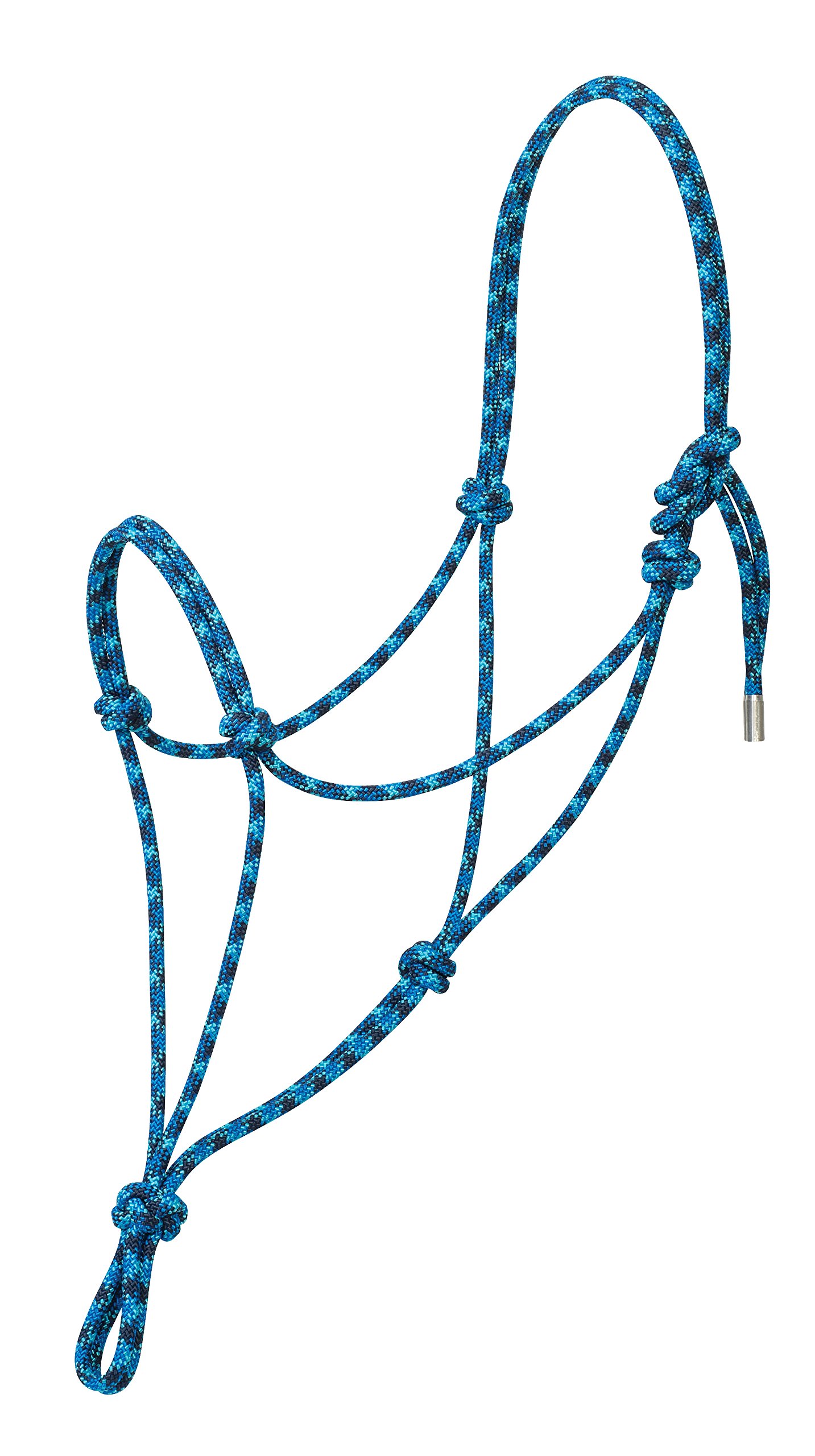 Weaver Leather Silvertip No. 95 Rope Halter Gray/Royal Blue/Navy/Turquoise, Small