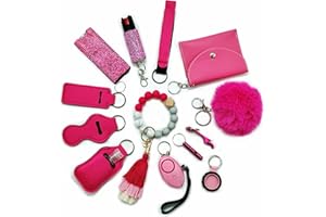 BATUMEYE Gift Set for Woman with Pom Pom Ball,Lip Balm Lanyard,Card Holder, Whistle,Travel Bottle Holder,BottleOpen