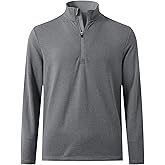 M MAELREG Mens Quarter Zip Pullover Golf Casual Fleece Lined Warmth Lightweight Stretch Mock Neck 1/4 Zip Sweatshirts for Men