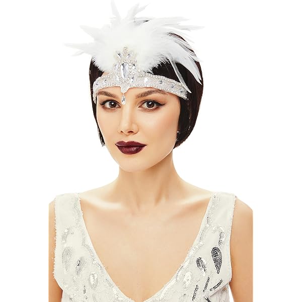 Amazon.com: BABEYOND 1920s Beaded Cap Headpiece Belly Dance  display picture 2