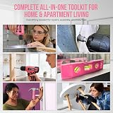 Hi-Spec 8V Cordless Drill Set Pink – Ladies Tool Kit with Starter Bits 10Nm view 6