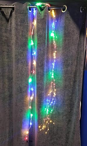 Immagini Natale Per Smartphone.200 Microled Multicolor Cascata 200 Cm Per Smartphone Luci Di Natale Addobbi Decorazioni Amazon It Illuminazione
