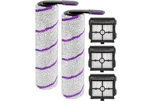 COWINORY (5 Pack) S20 Pro Replacement Brush Rollers and HEPA Filters Compatible with Narwal S20 Pro Wet Dry Vacuum Cleaner, 2 Brush Rollers, 3 HEPA Filters, Replacement Parts