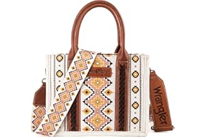 Wrangler Aztec Tote Bag for Women Boho Shoulder Purses and Handbags