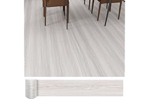 LAREKO Waterproof Peel and Stick Floor Tile 36 Pack 54 Sq.Ft, （NO Sticky Residue Left） Wood Grain Vinyl Self-Adhesive DIY Flooring Tiles for Bedroom, Living Room, Bathroom, and Kitchen （36" x 6"，Cotton）
