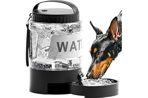 PETDOTT Dog Water Bowl Dispenser Portable, 98oz Dog Water Bottle, Travel Water Bowl for Dogs, Dog Travel Water Bottle for Camping,Upgraded Large Pet Water Bottle, Travel Dog Water Bowl, Bpa Free