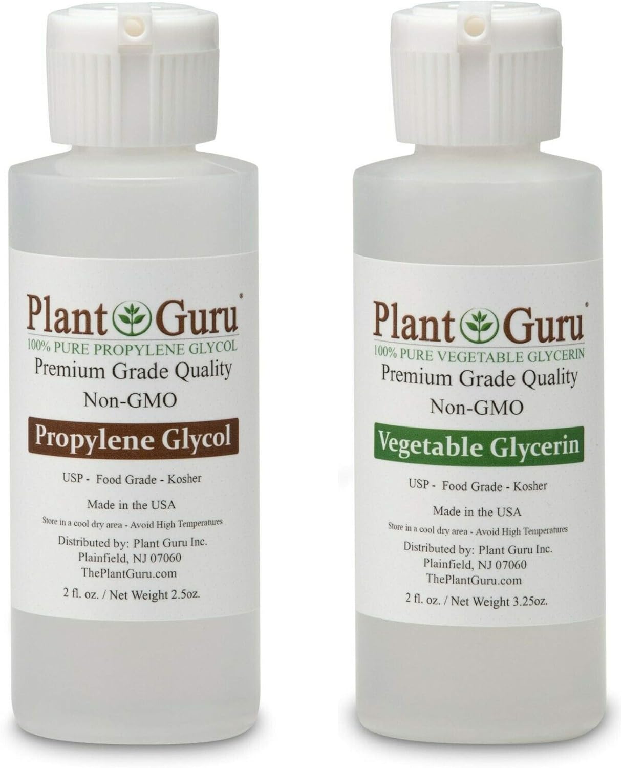 Vegetable Glycerin and Propylene Glycol 2 oz. Each Food
