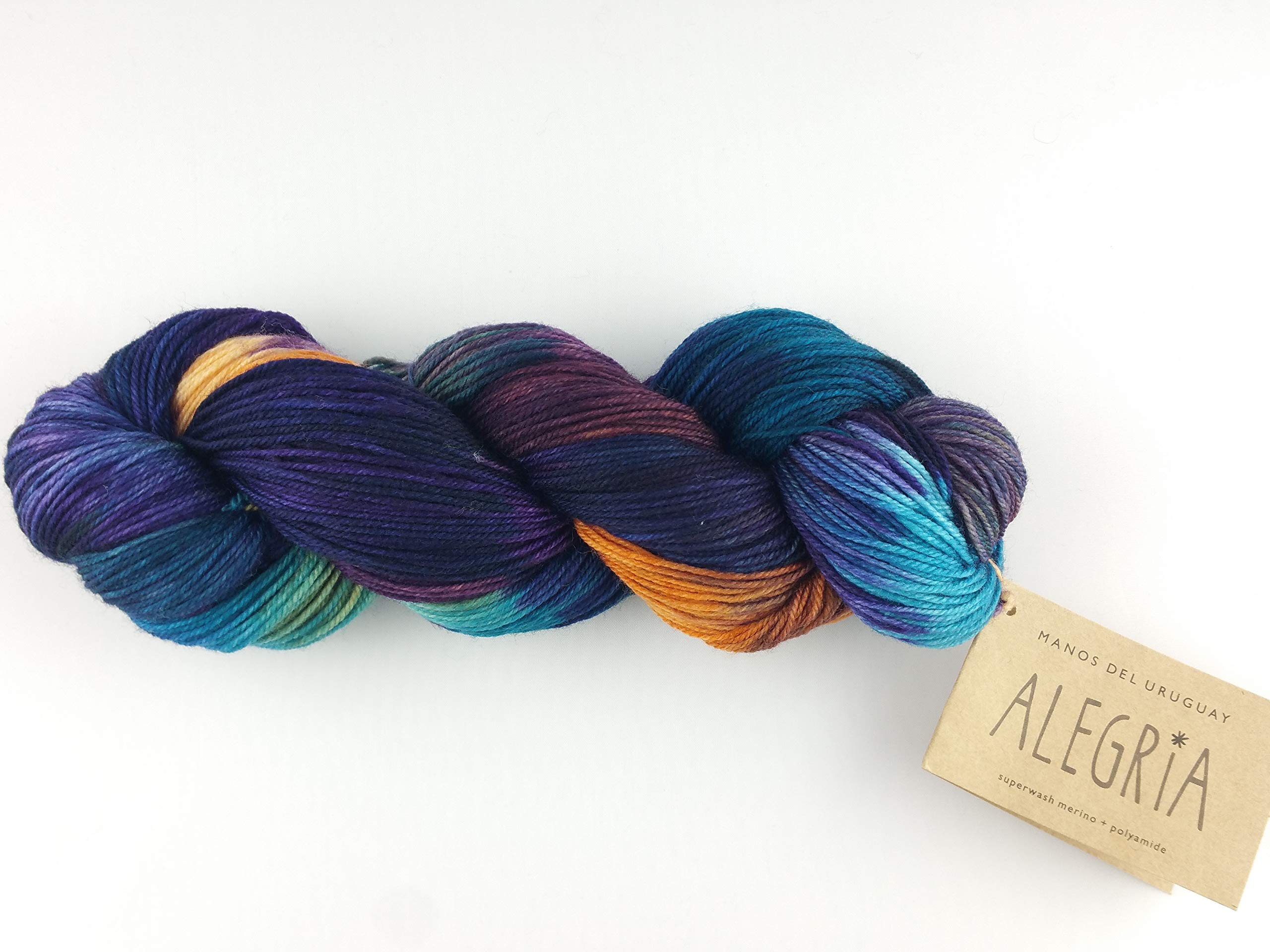 Manos Del Uruguay Alegria A7105 Malvin, 100g, Hand Dyed Sock Yarn