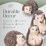 Pelle & Sol Hedgehog Garden Ornaments Set of 4 Polyresin Outdoor Statues view 3