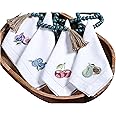 Cloth Napkin in Cotton Textured with Retail Gifting Package,Wedding Napkins,Thanksgiving Napkins,Cotton Fabric Napkins,Machine Washable Dinner Napkins Hemstitched,Set of 4