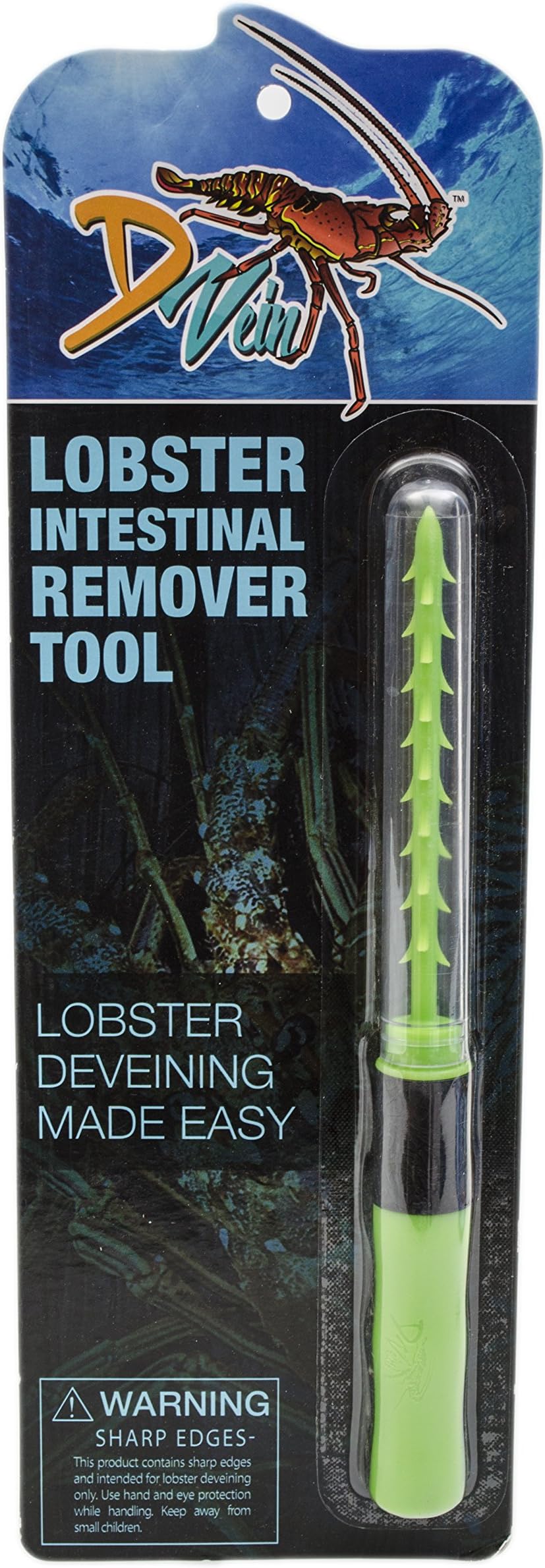 Lobster Deveiner - Simple to Use Lobster Cleaner Tool - Perfect for Divers and Lobster Lovers to Use with Lobster Crackers, Lobster Picks and Lobster Kits - Green