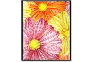 Uniquilling Quilling Kits Paper Quilling Kit for Adults Beginner, DIY Kits for Adults Paper Filigree Painting Kits, Modern Wall Art for Living Room, 16 * 20in Blooming Flowers- Basic