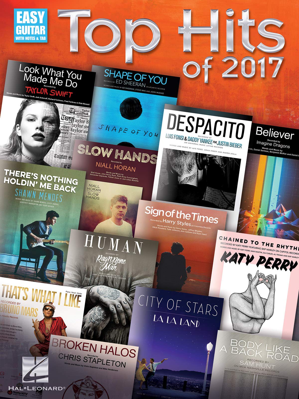 Top Hits of 2017 (Easy Guitar With Notes & Tab)