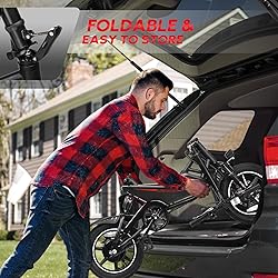 LEADZM Electric Bike for Adults,14" Folding