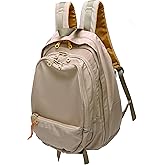 DORIS&JACKY UNISEX Campus Backpack Large Capacity Travel Casual Daypack For Women (Large-Beige)