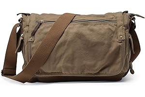 GOOTIUM Canvas Messenger Bag - Vintage Cross Body Shoulder Satchel