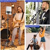 Aokeo Microphone Stand Floor Tripod with Boom Tablet Holder Carry Bag view 7