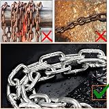 SWTYExt 304 Stainless Steel Heavy Duty Chain 3mm x 1.5m with Carabiner for Gate view 6