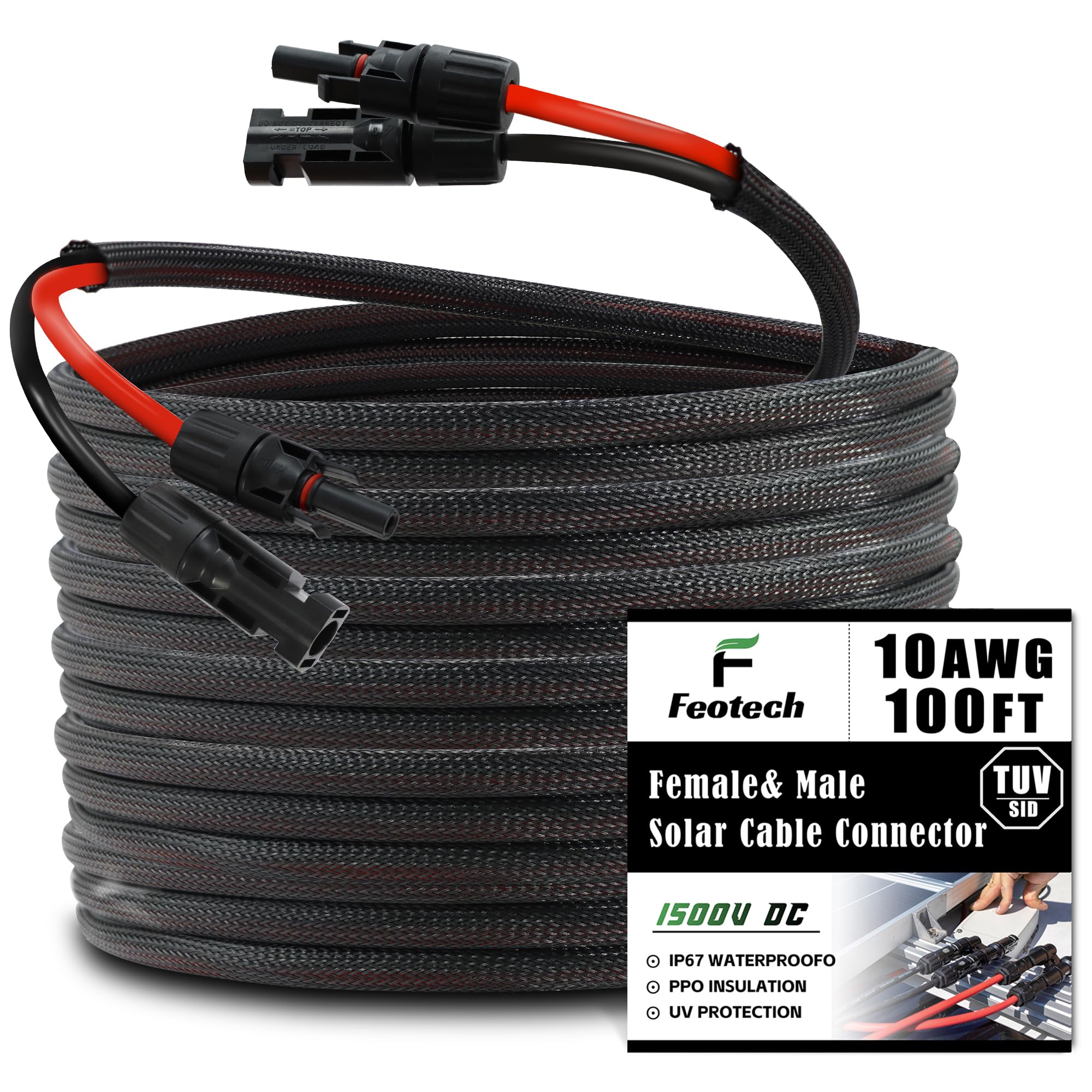 Feotech Twin Wire 100FT Solar Extension Cable
