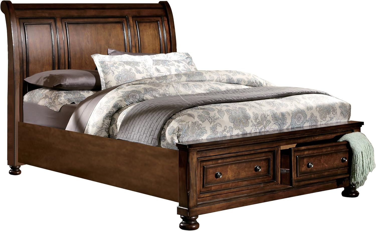 Best Storage Headboard Queen Dark Cherry