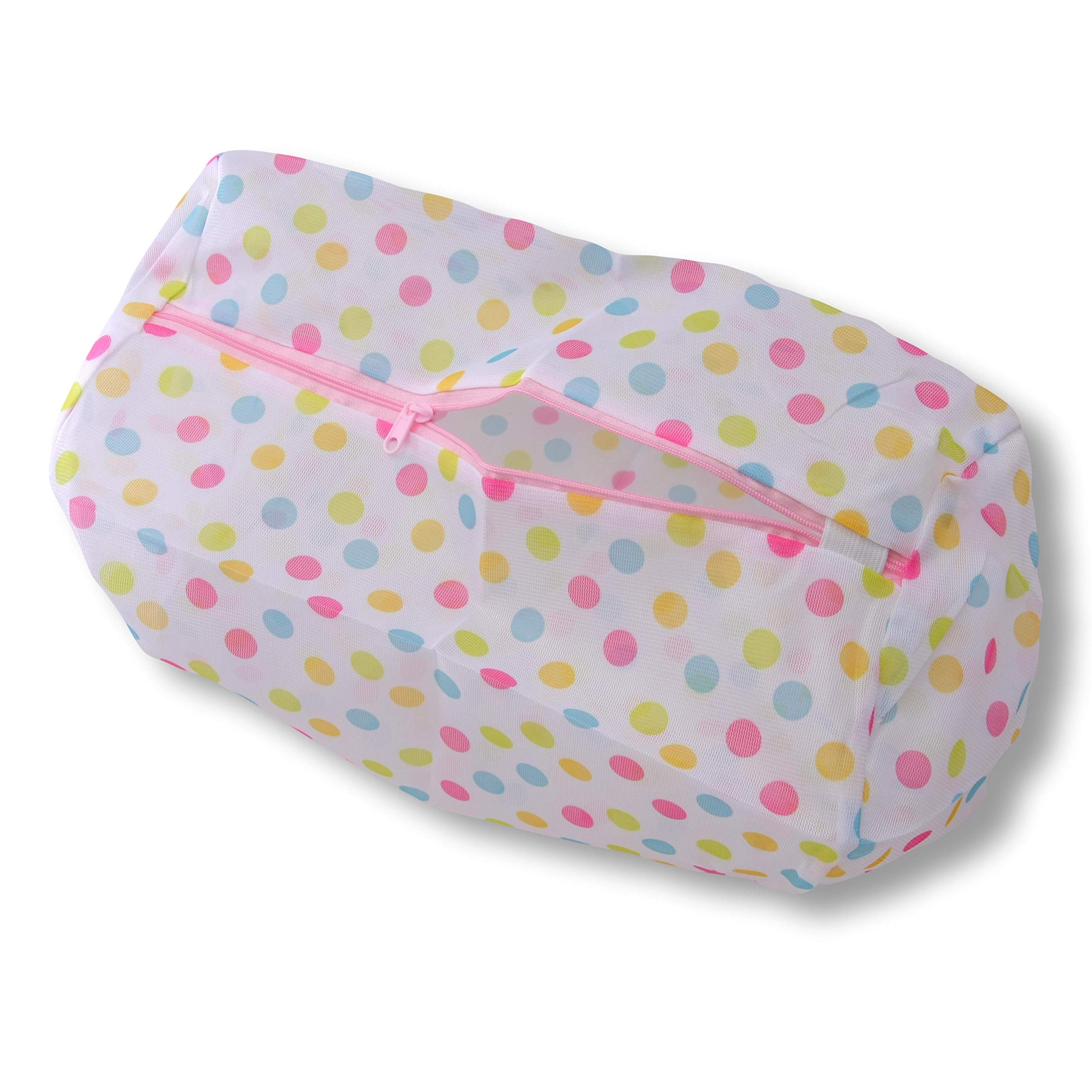 Wet Bag with Double Pocket; Keep The Fresh Pads on one Side, Used Ones on The Other; Perfect Storage for Reusable Sanitary Pantyliners, Menstrual Towels, Makeup Remover Pads and Washable Nursing Pads