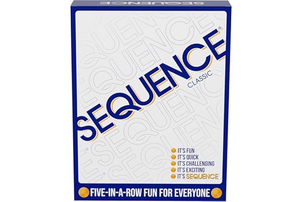 SEQUENCE- Original SEQUENCE Game with Folding Board, Cards and Chips by Jax ( Packaging may Vary ) White, 10.3" x 8.1" x 2.31