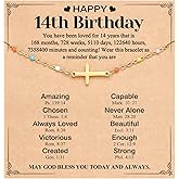 PINKDODO Happy 12th 13th 16th Birthday Gifts for Girls Cross Bracelet 12/13/16 Year Old Girl Birthday Gifts Ideas