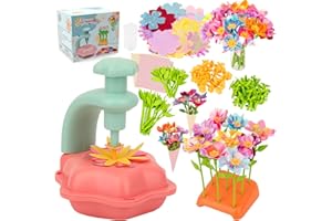 SOYUB Flower Bouquet Craft Kits - for 3 4 5 6 7 8 9 10+ Kids DIY Arts & Crafts Toys - Creative Birthday Gifts for Girls - Preschool Educational Learning Detective Entertainment Flower Toys (Pink)