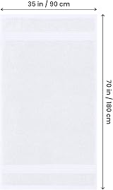 Utopia Towels Luxurious Jumbo Bath Sheet 2 Pack 90 x 180 cm White 100% cotton view 2