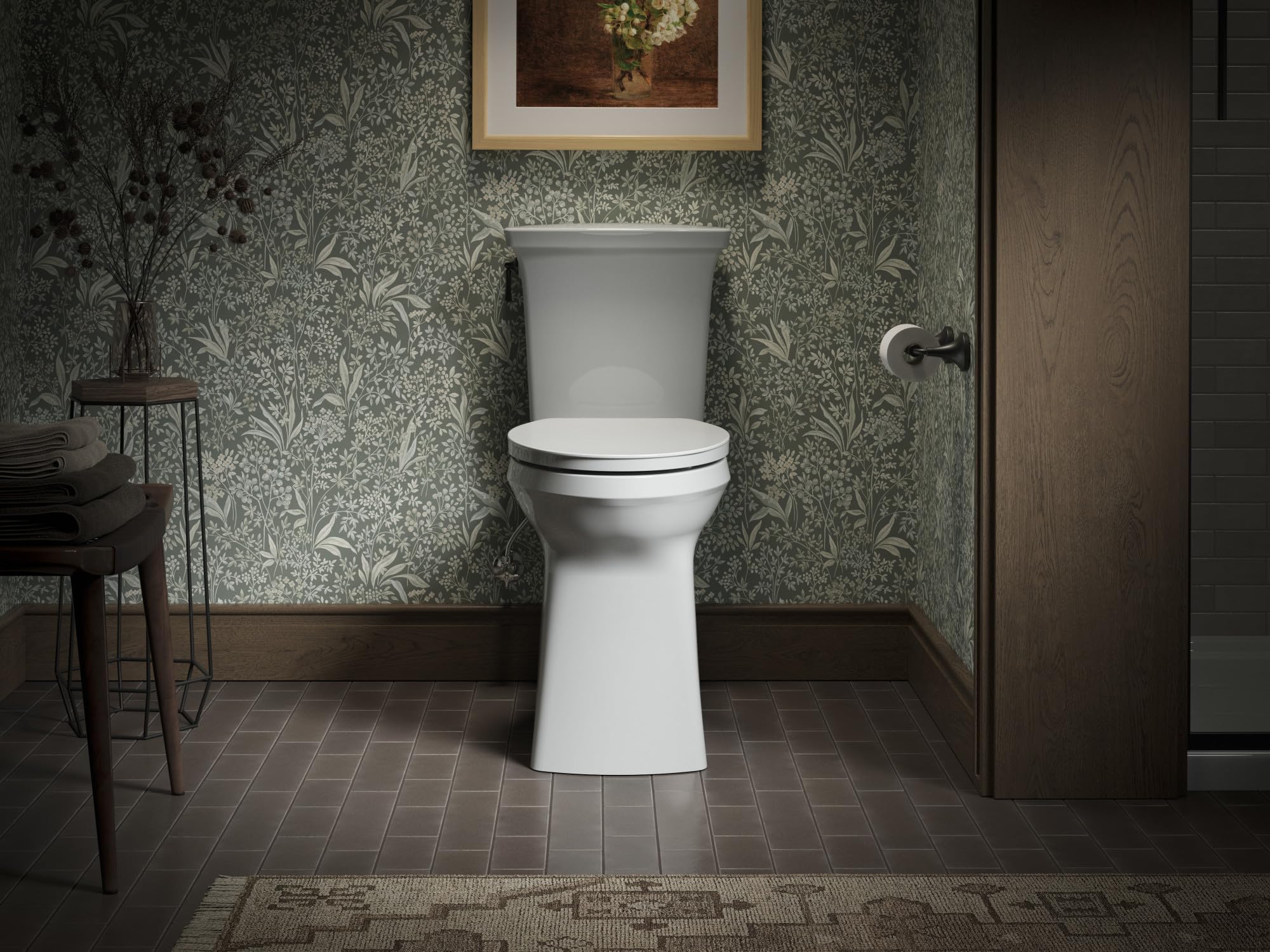 KOHLER K-26801-0 Impro ReadyLatch Quiet Close Elongated Toilet Seat, White Toilet Seat, Grip-Tight Bumpers, New Home Essentials, Slam Prevention