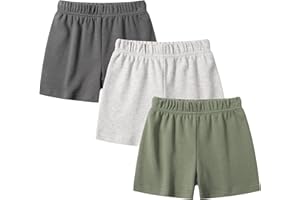 O2 BABY Organic Cotton Unisex Baby Jogger Pants, 3-Pack Pull-on Bottoms, Newborn Leggings
