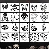 Skull Stencil Skeleton Stencils for Painting 6