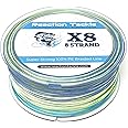 Reaction Tackle Braided Fishing Line - Pro Grade Power Performance for Saltwater or Freshwater Fish - Colored Fishing Line Braid for Extra Visibility