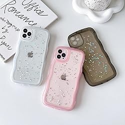 Qokey for iPhone 13 Mini Case 5.4" Curly Wave Edge