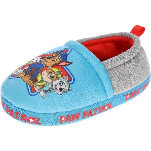 Pantoufles Chaussons Pat' Patrouille Pour Enfants – Demi-Bottes Multicolores Avec Semelle Antidérapante Et Velcro – Chase & Marshall