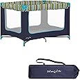 Dream On Me Zodiak Portable Playard in Navy, Lightweight, Packable and Easy Setup Baby Playard, Breathable Mesh Sides and Soft Fabric - Comes with a Removable Padded Mat